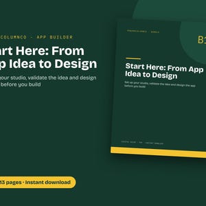 Pacchetto per lo sviluppo di app: validazione dell'idea, configurazione dello studio, guida alla progettazione (PDF)