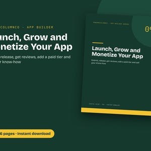 Guida al lancio e alla monetizzazione dell'app in formato PDF, acquisti in-app, abbonamenti, paywall, foglio di calcolo del punto di pareggio