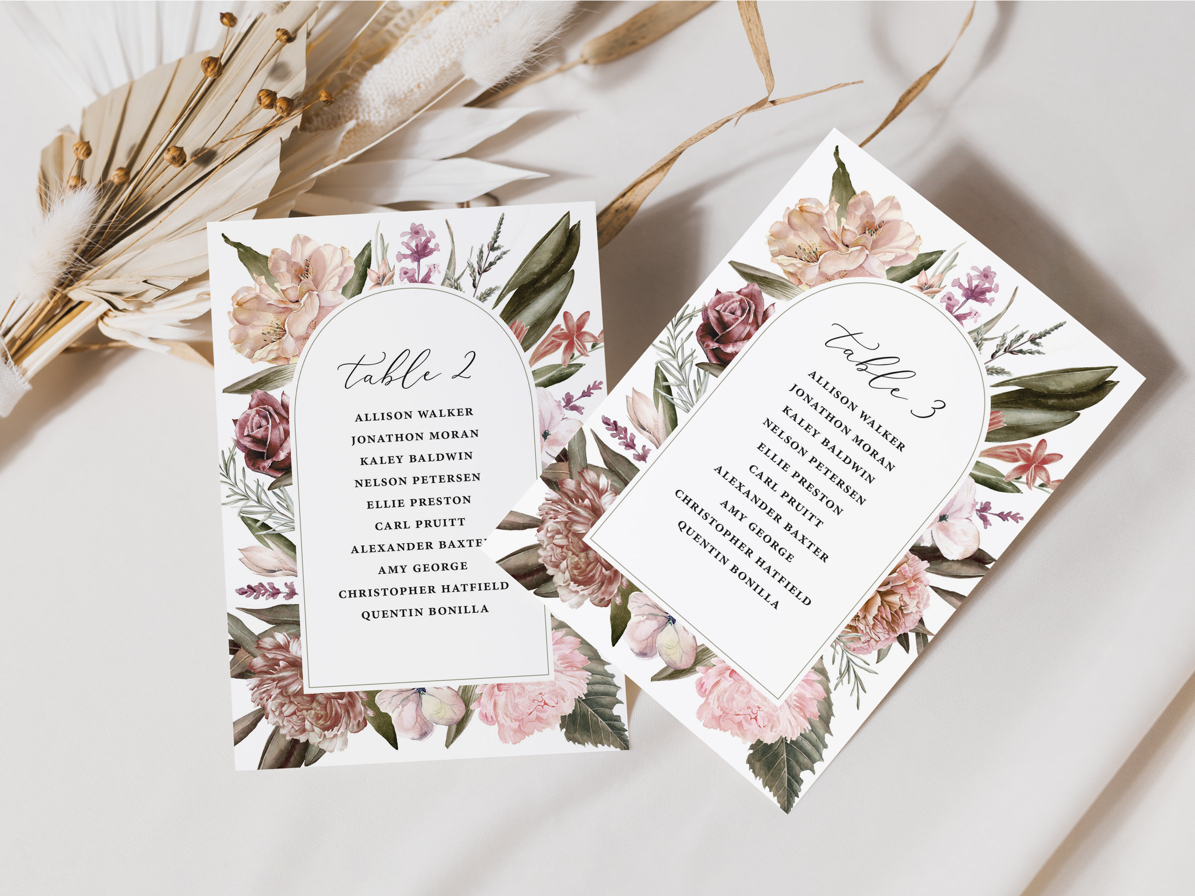 Wedding Seating Chart Cards Template Table Number Seating 