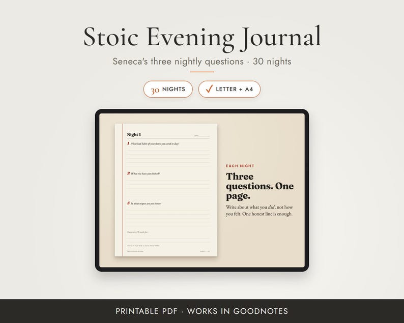 Stoic Evening Journal