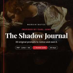 Shadow Work Journal with Carl Jung Prompts, 30-Day Self Reflection, Printable PDF image 7