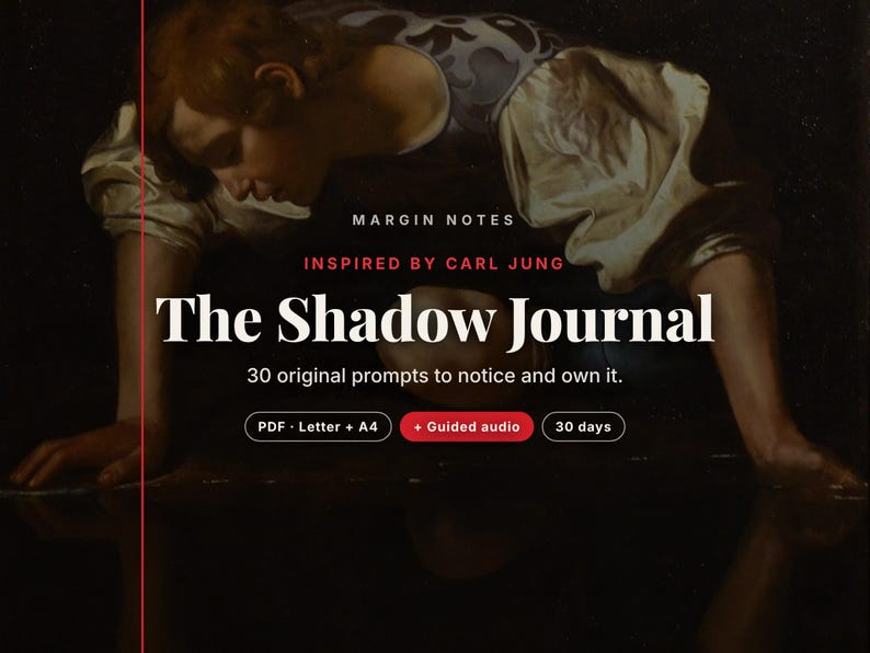 Shadow Work Journal with Carl Jung Prompts, 30-Day Self Reflection, Printable PDF image 7