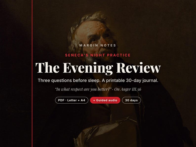 Stoisches Tagebuch, Seneca-Abendrückblick, 30-tägige nächtliche Reflexionsanregungen, druckbare PDF-Datei Bild 7