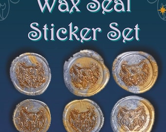Wax Seal Sticker Set - Golden Fox | Wax Seal Set | Premade Wax Seals