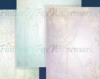 The Fae Writing Paper Set | Fairy Stationery Paper | Pastel Fairies Letter Paper Set
