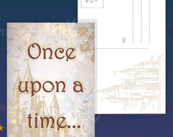 Fairy Tale Post Card Set | Fairy Tail Stationery | Fantasy Post Card | Castle Stationery | Castle Post Card | Once Upon a Time Post Card