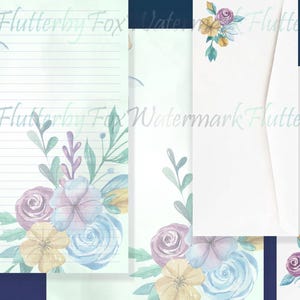 Spring Petals Stationery Set | Floral Stationery | Flower Writing Paper | Floral Letter Paper | Spring Flowers Stationery Set
