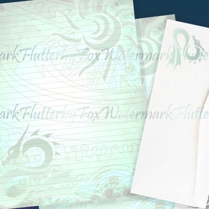 Sea Dragon Stationery Set | Pink Dragon Page | Dragon Letter Paper | Dragon Stationery Set | Dragon Journal | Fantasy Stationery Set