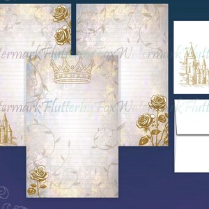 Fairy Tale Half Sheet Stationery Set | Castle Stationery | Storybook Writing Paper | Princess Letter Paper Set | Fantasy Stationery Paper