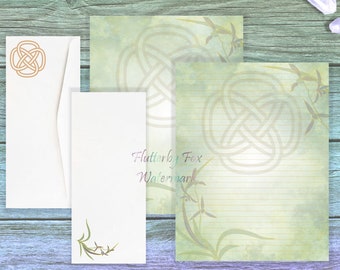 Celtic Flower Stationery Set | Celtic Writing Paper | Celtic Knot Paper | Letter Paper | Stationery Page | Celtic Book of Shadows Paper Set