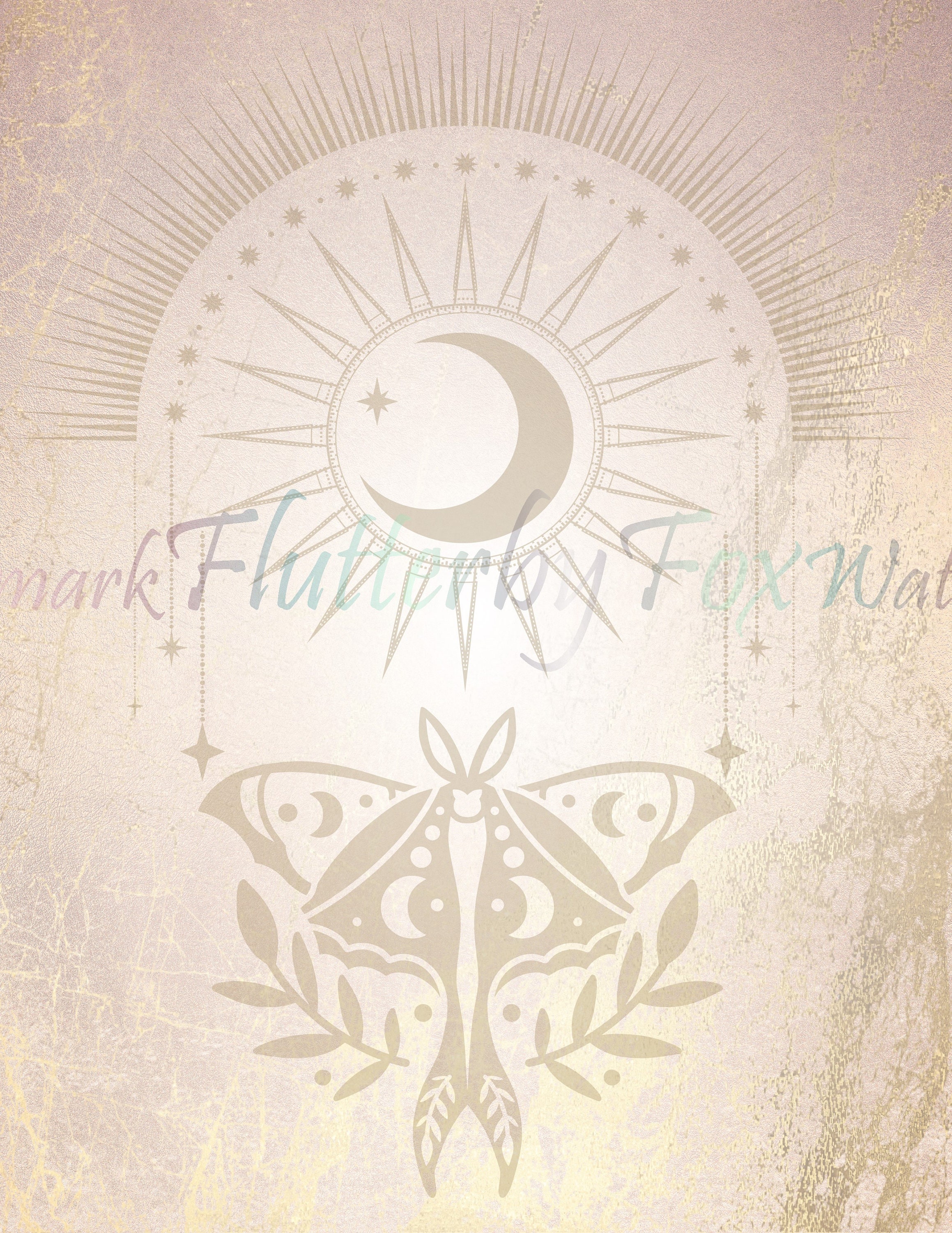 Gold Moth Stationery Set | Moon Moth Writing Paper | Witchy Paper Set ...