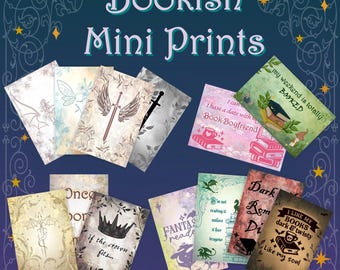 Bookish Mini Print | Reader Trading Card | Mini Art Print | 2x3 Inch Print