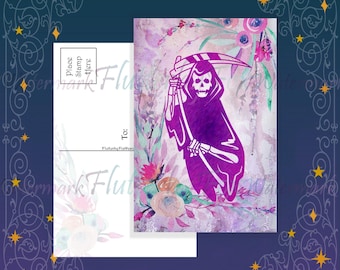 Floral Reaper Post Card | Pastel Reaper Post Card Set