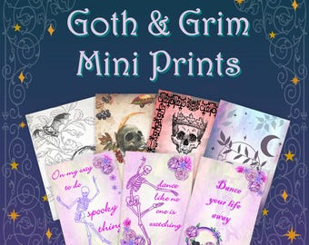 Gothic Mini Print | Gothic Trading Card | Mini Art Print | 2x3 Inch Print