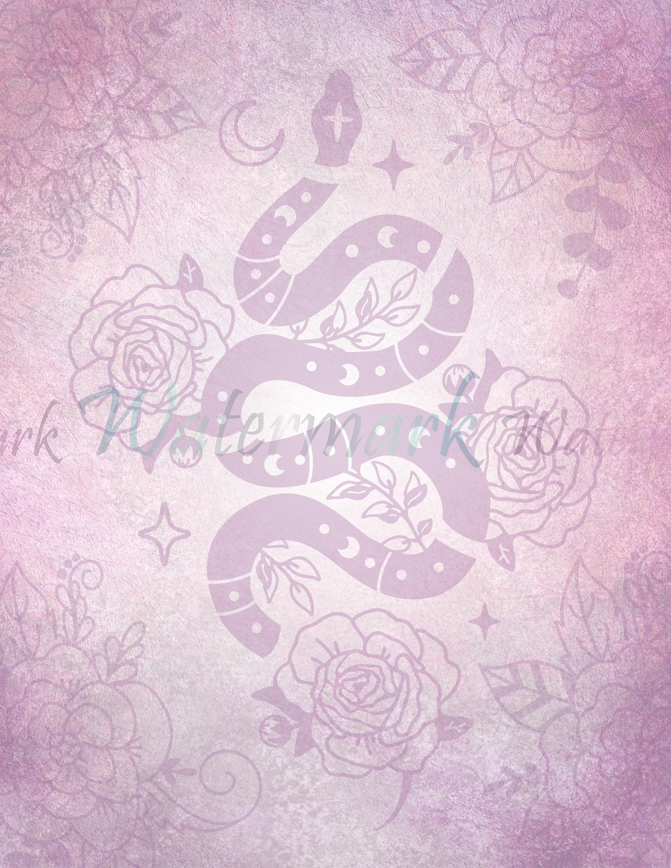 Snake Writting Rose Snake Writing Paper Set | Snake Stationery | Moon Snake Paper ...
