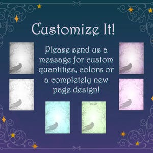 Pu&ograve; includere: Personalizzalo! Per favore, inviaci un messaggio per quantit&agrave; personalizzate, colori o un nuovo design di pagina completamente!