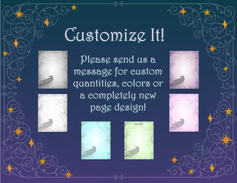 Pu&ograve; includere: Personalizzalo! Per favore, inviaci un messaggio per quantit&agrave; personalizzate, colori o un nuovo design di pagina completamente!