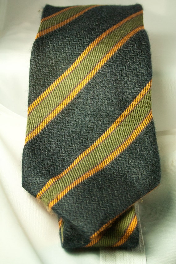 Valentino BOUTIQUE Cashmere & Silk Striped Tie - image 1