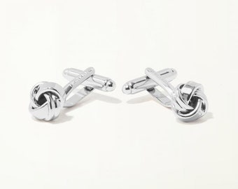 NEW Alain Figaret Paris Silver Knot Shape Cufflinks