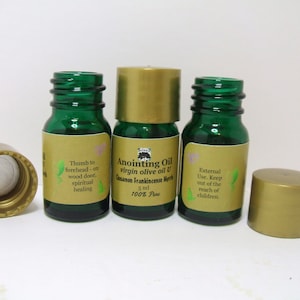 Anointing Oil Cinnamon Frankincense Myrrh Blend by Zelda 5ml UV-Protected Bottle