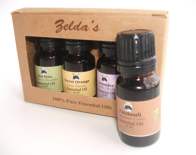 Zelda's Essential Oils Gift Box of 4 - PICK Your Combo Set Choose Scents