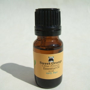 Zelda's Sweet Orange Essential Oils in Euro amber dropper bottle