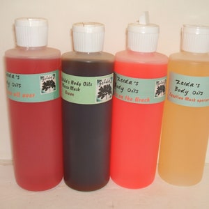 Zelda&#39;s 100% Pure Body Oil Wholesale 4oz Egyptian Musk and More Scents Bulk and Resale Ready