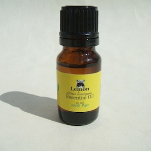Zelda's Lemon Essential Oils in Euro amber dropper bottle