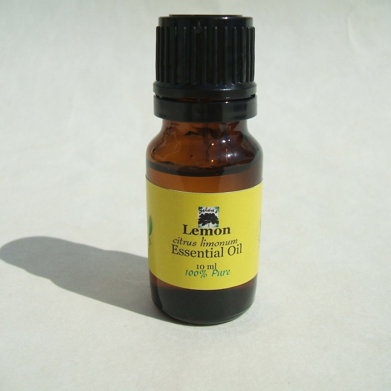 Zelda's Lemon Essential Oils in Euro amber dropper bottle