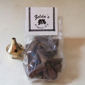 Zelda&#39;s Hand Dipped Incense Cones Gift Sets Choice of Brass or Coffin Burners Egyptian Musk and More