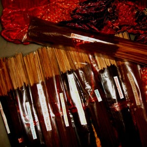 Zelda's Bundles of aprox 100 sticks of dipped incense in scented oil