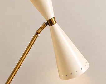 Vintage-Stehlampe aus italienischem Messing – Stehlampe im Stilnovo-Stil der Mitte des 20. Jahrhunderts