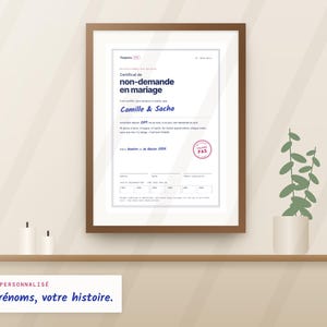 Certificate of no marriage proposal