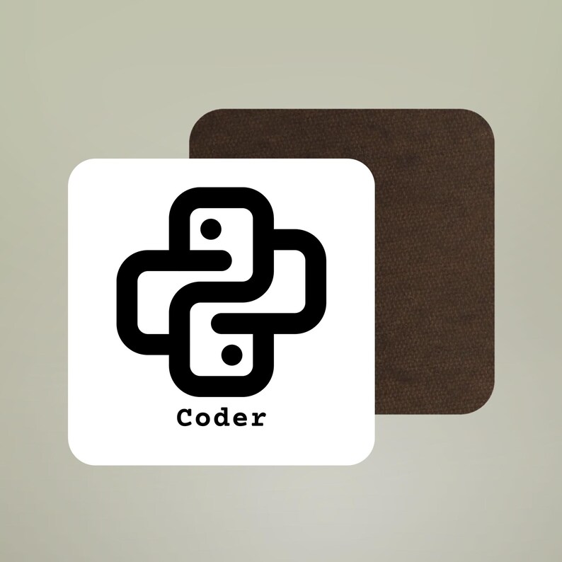 Python Programmer Coffee Code Mug | Coder Engineer Accent Cup Gift Tea Coaster