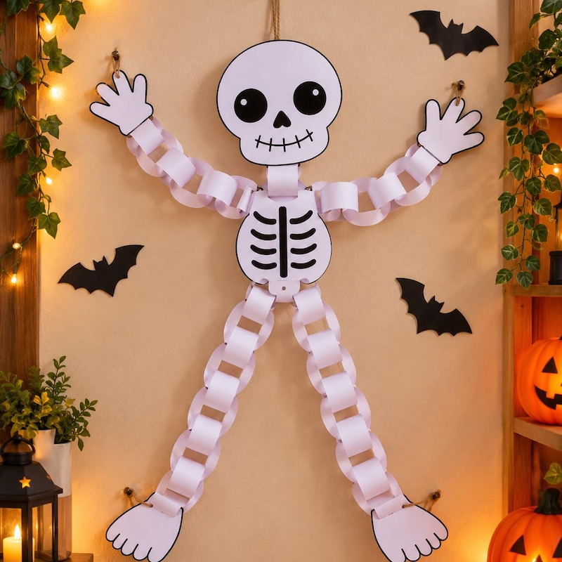 Skeleton Paper Chain - Etsy