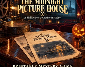 The Midnight Picture House: Printable Halloween Mystery Game, No Host Detective PDF