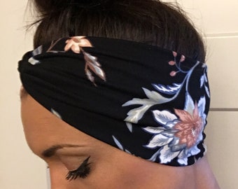 black yoga headband