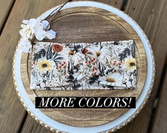 Floral Headband with buttons,headband for masks,nurse headband,ear saver headband, twisted headband,boho turban, adult Twisted Headband,