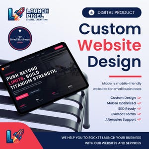 Custom Small Business Website Design, Mobile Responsive Web Development, Brand Landing Page, Complete Setup