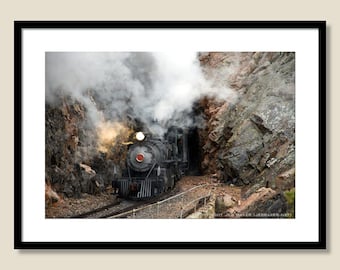 D&RGW Engine 168 Exiting Rock Tunnel