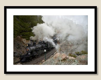 D&RGW Engine 168 and 315 Exiting Rock Tunnel