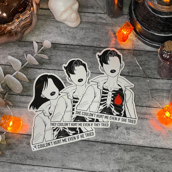 He/She/They Couldn't Hurt Me Sticker | Soul Remains Sticker | Punk Rock Sticker | Faceless Sticker | Cool Sticker | Skeleton Sticker