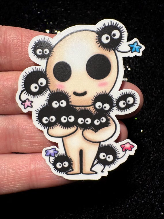 Kawaii Soot Sprites Sticker | Forest Spirit Anime Vinyl Decal (Matte Finish)
