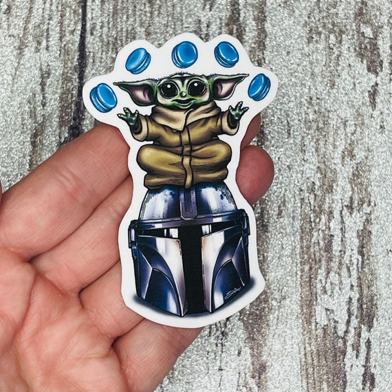 Grogu Blue Cookies Sticker | Grogu Frog Eggs Sticker | Creepy Cute Sticker | Skeleton Sticker | The Mandalorian Sticker | Grogu Sticker