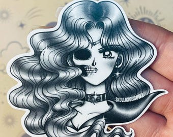 Sailor Neptune Sticker | Manga Sticker | Sailor Moon Manga Style Vinyl Sticker | Outer Senshi | 90's Anime | Michiru Kaiou | Sailor Neptune