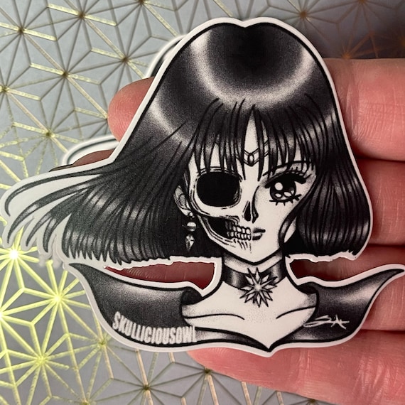 Sailor Saturn Sticker | Manga Sticker | Sailor Moon Manga Style Vinyl Sticker | Anime Sticker | 90's Anime | Hotaru | Sailor Saturn