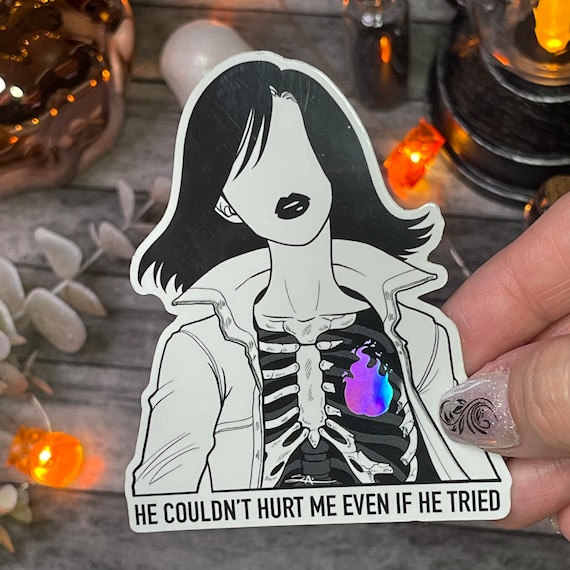Soul Remains Sticker | Punk Rock Skeleton Sticker | Faceless Sticker | Cool Sticker | Holographic Sticker | Heartless Sticker