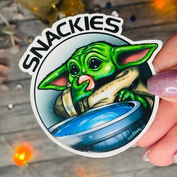 Grogu Snackies Sticker | Grogu Sticker | Frog Egg Sticker | Baby Yoda Sticker | Frog Egg Snackies