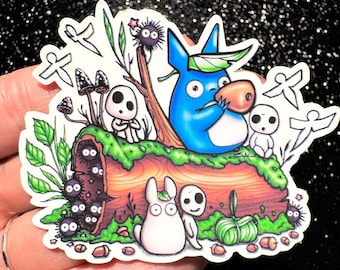 Ghibli Spirits Sticker | Totoro, Soot Sprites, Forest Creatures (Matte Finish)