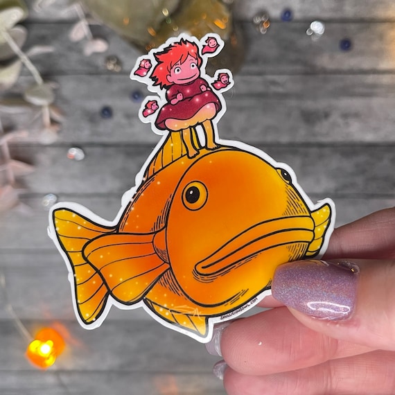 Goldfish Princess Sticker | Goldfish Princess Sister Sticker | Underwater Goldfish Sticker